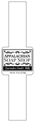 Apothecary-style soap band label template.