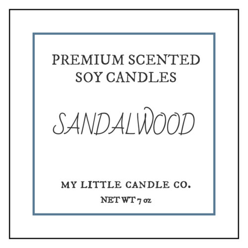 Sophisticated simple candle label template.