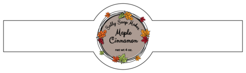 Wreath wrap-around label template.