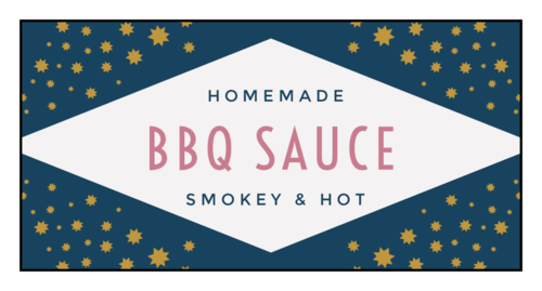 Homemade barbeque sauce label template.