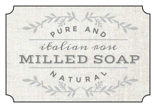 Vintage milled soap label template.