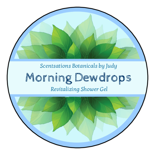 Morning Dewdrops circular label templates.