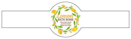 Lemon wreath wrap-around template.