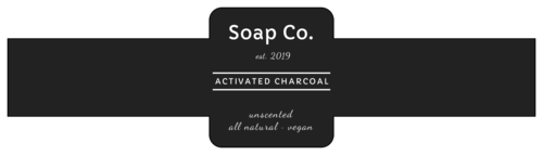 Charcoal soap band label template.