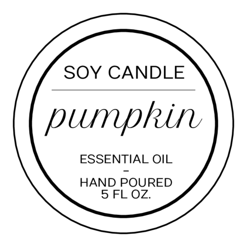 Modern circular candle label template.