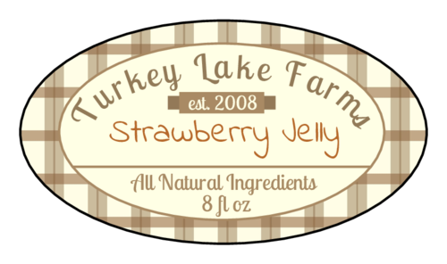 Flannel oval jar label template.