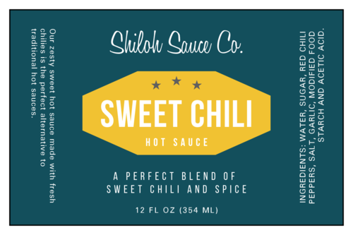 Retro hot sauce bottle label template.